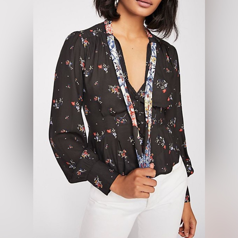 Free People Georgia Peach Blouse Size XS